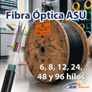 Bobina cable fibra optica ASU carrete