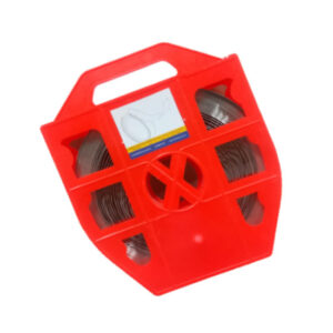 Fleje de Acero Inoxidable 5/8 con Carrete Plastico Rojo