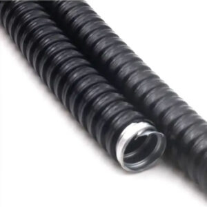 Tubo licuatite 16mm metálico forrado de PVC negro rollos de 100m