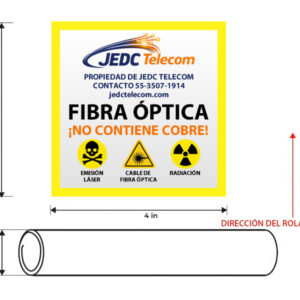 Etiquetas para cable de fibra optica personalizadas
