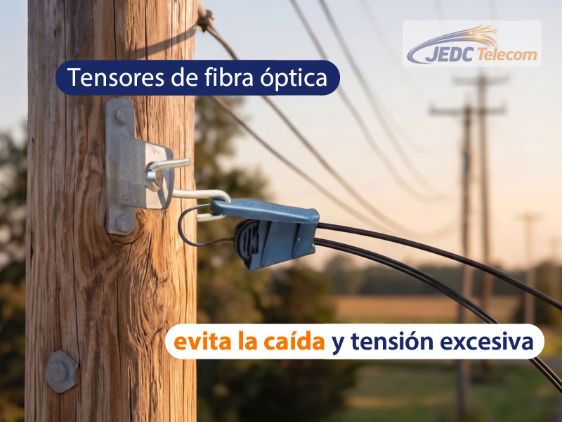 Tensores de fibra optica evita la caida y tension excesiva en tus cables aereos